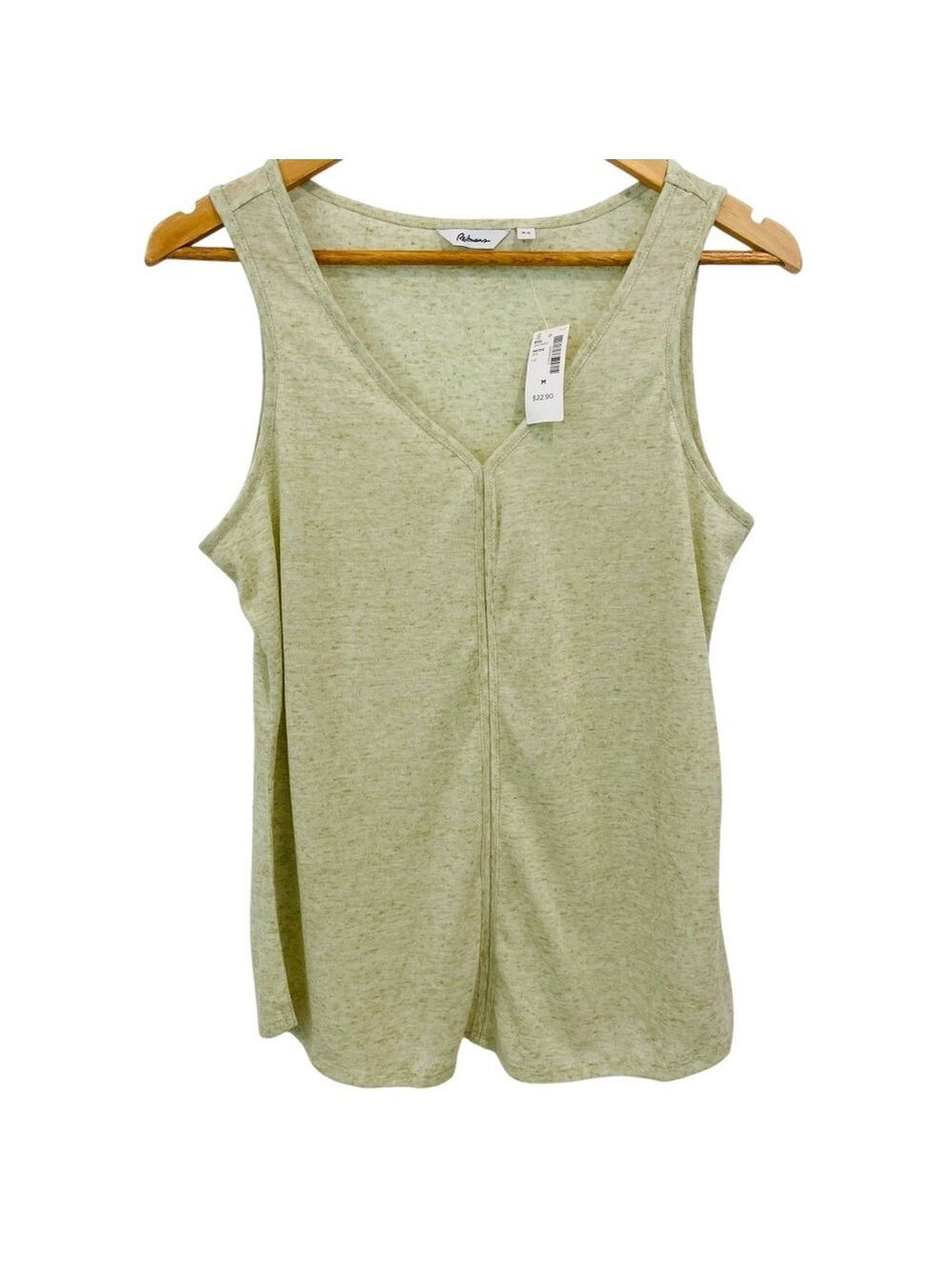 NWT Linen blend Reitmans camisole yellow pastel  V neckline large straps medium